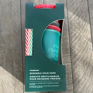 2019 Limited Edition Holiday Starbucks Reusable Cold Cups Set